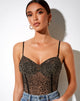 Image de Yecal Bodice in Rar Leopard Flock Mesh