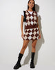 Image de la veste Sami en tricot Argyle Tan
