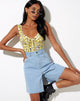 Image de Ridis Gilet Crop Top in Sunflower Pop Yellow
