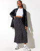 Image de Rima Midi Skirt in Dark Base Floral Black