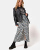 Image de la jupe Rima en champ floral Navy