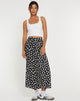 Image de Rima Midi Skirt in Grunge Daisy Black