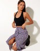 Image de la jupe midi Rima en fleurs de lilas