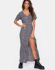 Image de la robe Riva en Ditsy Rose Noir