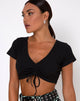 Image de Rivera Crop Top in Rib Black