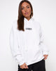 Image de Sweat à capuche surdimensionné en blanc avec broderie d'ange
