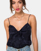 Image du corsage Rodice en satin rose Navy