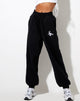 Image de Roider Jogger en noir avec broderie blanche scorpion