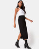 Image de Rollie Midi Skirt in Jumbo Rib Black