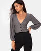 Image de Roma Long Sleeve Top in Check It Out Black