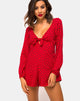 Image de Romalo Playsuit in Mini Diana Dot Red and Black