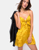 Image de Roppan Slip Dress in Satin Mustard Rose