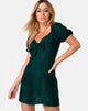 Image de la robe Ropelle en satin Cheetah Forest Green