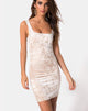 Image of Rosita Bodycon Dress in Cream Crushed Velvet
