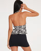 image de Roula Halter Top in 90's Zebra Black and White
