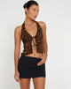 Image de Roula Halter Top in Animal Drip Brown