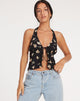Image de Roula Halter Top in Rose Garden Black