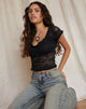 image de Rufte Top in Lace Black