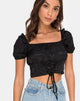 Image de Ruiz Top en satin rose noir