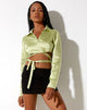 Image de Elyse Crop Top in Satin Nile Green