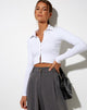 Image de Ryals Long Sleeve Top in Rib White