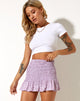 Image de la mini-jupe Rylee, Ditsy Rose Lilas