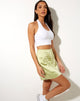 Image de la mini-jupe Sachi en satin Nile Green