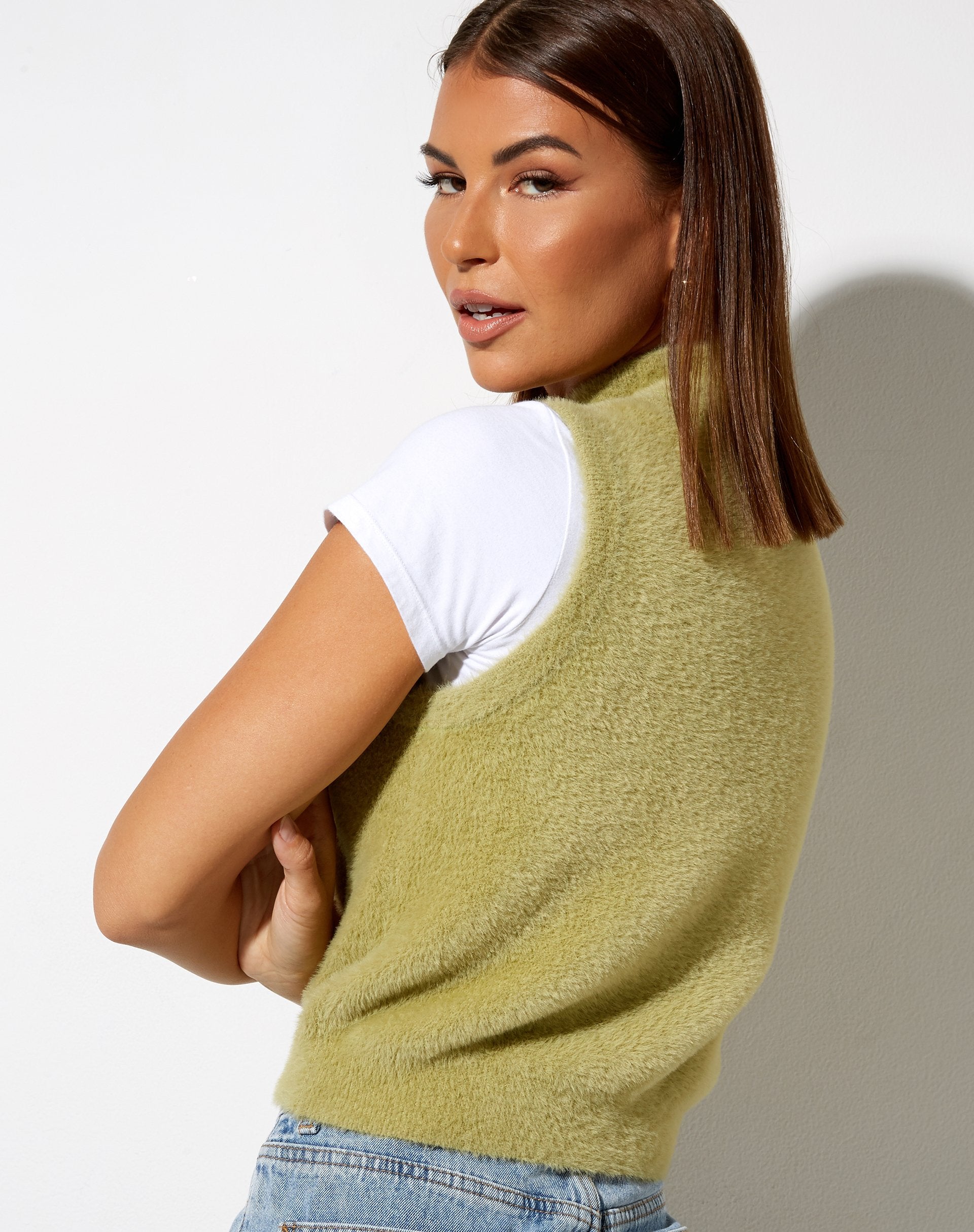 Image de Sai Débardeur en tricot vert
