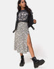 Image of Saika Midi Skirt in Floral Field Olive