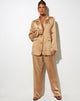 Image du pantalon Sakila en satin sable doré