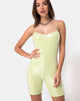 Image de Saleta Unitard en vert pistache avec paillettes transparentes