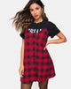 Image de Sanna Slip Dress in Plaid Red Black