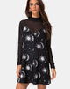 Image de Sanna Slip Dress in Sun Moon Stars BW