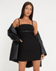 Image de la mini robe Saoirse en tailleur noir