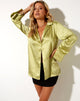 Image de la chemise Saras en satin Nile Green