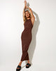Image de Sarves Maxi Dress in Rib Deep Mahogany