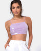 Image de Sasha Crop Top in Matte Mini Sequin Lilac