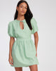 Image de la Mini robe Sashio en Mini vichy vert