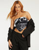 image de Sayri Bandeau Top in Mono Doodle Black