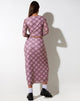IMAGE DE Wesley Crop Top à carreaux roses flous