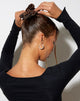 Image de Scrunchie en brun boa foncé