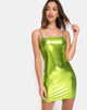 Image de la robe Selah en vert métallique