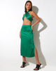 image de Tindra Midi Skirt in Satin Kelly Green
