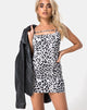 Image de Selest Bodycon Dress in Mono Animal Grey and White