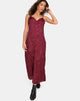 Image de la robe Senia en satin rose Bourgogne