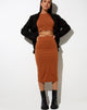 Image de Seody Midi Skirt in Bombay Brown