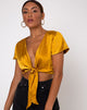 Image de Shaera Crop Top in Satin Turmeric