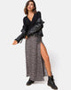 Image de la jupe longue Shayk, Ditsy Rose Black