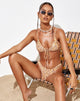 Image de Shell Bikini Top in Small Flower Brown