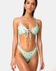 Image de la culotte de bikini Makida en Ditsy Petal Pastel Lime